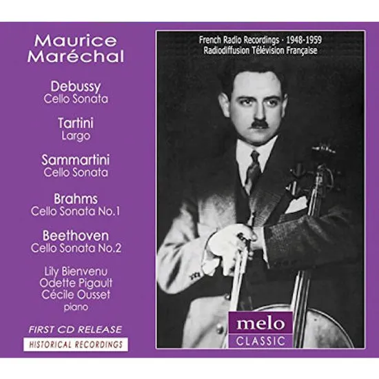 DEBUSSY, TARTINI, SAMMARTINI: CELLO SONATAS [모리스 마르샬: 1948-1959 방송 스튜디오 레코딩]