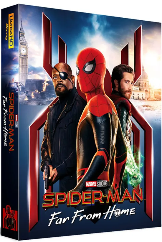 스파이더맨: 파 프롬 홈 4K UHD+3D+BD [B1 렌티큘러 풀슬립 스틸북 넘버링 한정판] [SPIDER-MAN: FAR FROM HOME]