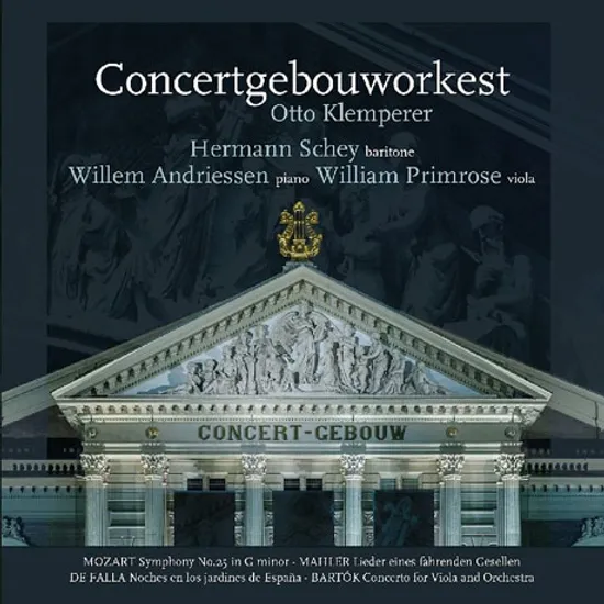 ORCHESTRAL WORKS/ OTTO KLEMPERER [모차르트: 교향곡 25번, 말러: 젊은 나그네의 노래, 파야: 스페인 정원에서의 밤, 바르톡: 비올라와 오케스트라를 위한 협주곡 - 클렘페러]