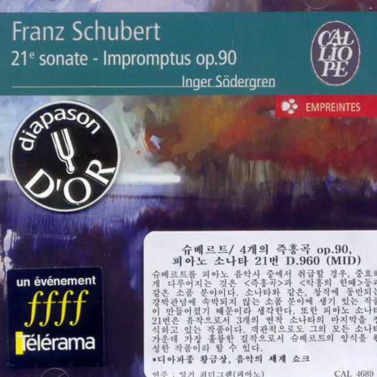 21 SONATE/ IMPROMPTUS OP.90/ INGER SODERGREN