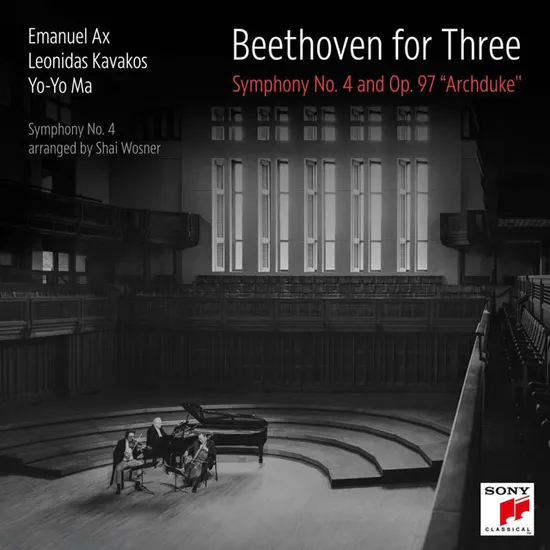 BEETHOVEN FOR THREE: SYMPHONY NO. 4 & OP.97/ EMANUEL AX, LEONIDAS KAVAKOS, YO-YO MA [베토벤: 교향곡 4번 & OP 97 (트리오 편곡) - 요요 마/레오니다스 카바코스/엠마누엘 엑스]