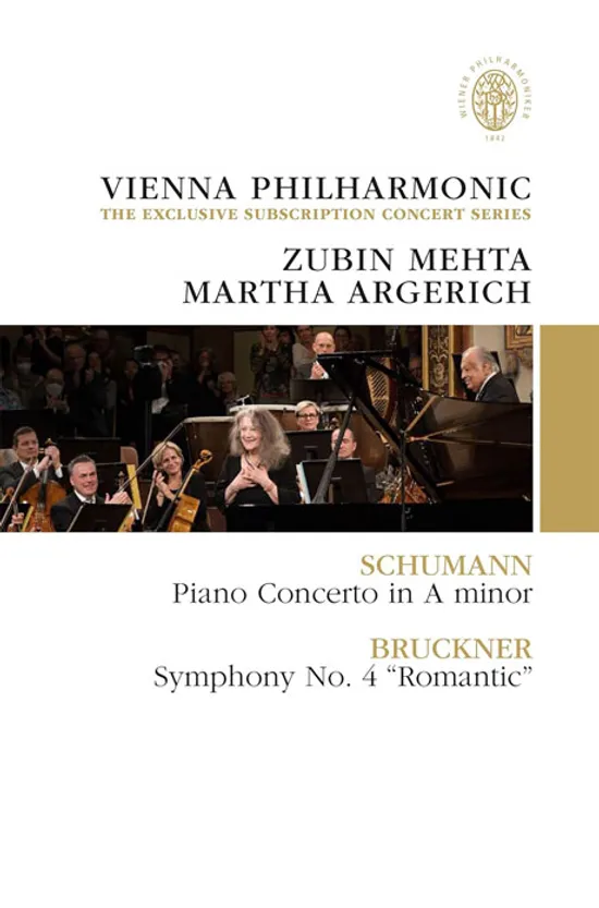THE EXCLUSIVE SUBSCRIPTION CONCERT SERIES/ VIENNA PHILHARMINIC, MEHTA, MARTHA ARGERICH [주빈 메타와 마르타 아르헤리치의 슈만, 브루크너 - 빈 필하모닉 오케스트라
]