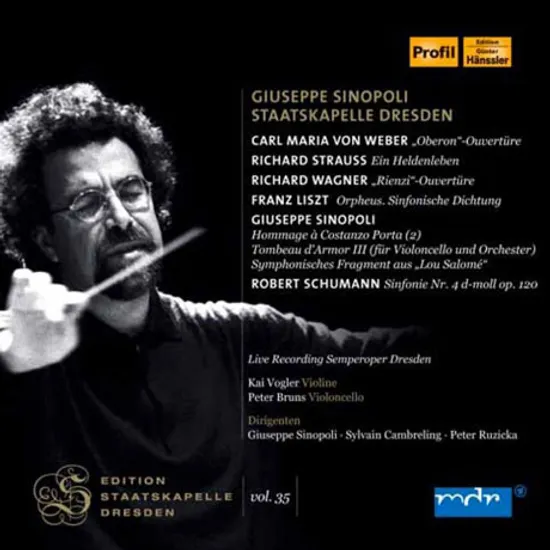 WEBER, STRAUSS, WAGNER, LISZT, SCHUMANN/ GIUSEPPE SINOPOLI [EDITION STAATSKAPELLE DRESDEN VOL.35] [슈만: 교향곡 4번, 리스트: 오르페우스, 바그너: 리엔치 서곡, 슈트라우스: 영웅의 생애 외]