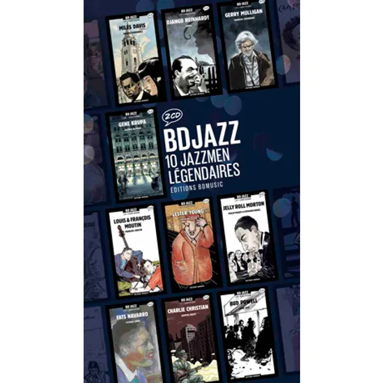 BDJAZZ 10 JAZZMEN [비디 재즈 박스세트: 장고 라인하르트/찰리 크리스찬/레스터 영/제리 롤 모턴/진 쿠루파/무땡/게리 멀리건/팻츠 나바로/ 버드 파웰]