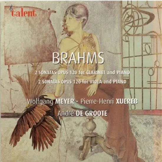 2 SONATAS OPUS 120 FOR CLARINET AND VIOLA WITH PIANO/ WOLFGANG MEYER, PIERRE-HENRI XUEREB, ANDRE DE GROOTE