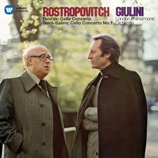 CELLO CONCERTOS/ MSTISLAV ROSTROPOVICH, CARLO MARIA GIULINI [드보르작 & 생상스: 첼로 협주곡 - 로스트로포비치, 줄리니]