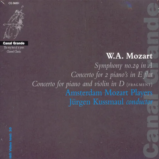 SYMPHONY NO.29 IN A, CONCERTO FOR 2 PIANO`S IN E FLAT/ JURGEN KUSSMAUL