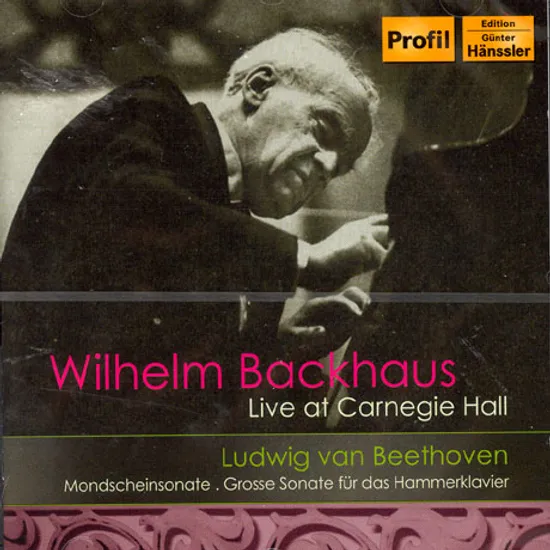 LIVE AT CARNEGIE HALL: BEETHOVEN [빌헬름 박하우스 카네기홀 공연실황]