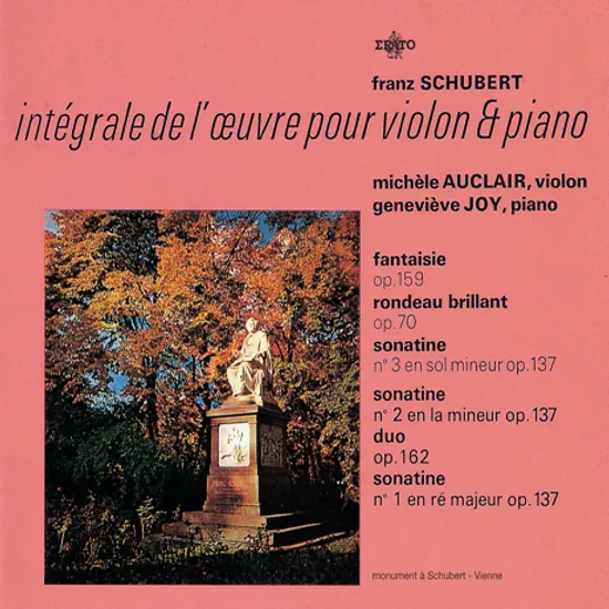 SCHUBERT: INTEGRALE DE L`AEUVRE POUR VIOLON & PIANO/ GENEVIEVE JOY [미셸 오클레르: 슈베르트 바이올린과 피아노를 위한 작품 전집]