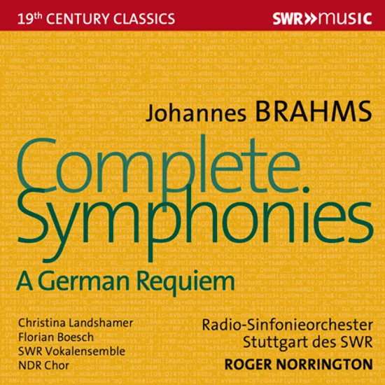 OMPLETE SYMPHONIES, A GERMAN REQUIEM/ ROGER NORRINGTON [브람스: 교향곡 전곡, 독일 레퀴엠 - 로저 노링턴]