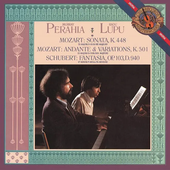MUSIC FOR PIANO 4 HANDS & 2 PIANOS/ MURRAY PERAHIA, RADU LUPU [SONY ORIGINALS] [모차르트 & 슈베르트: 두대의 피아노를 위한 소나타, 환상곡- 머레이 페라이어, 라두 루푸]