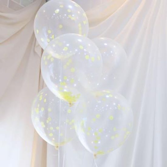 컨페티 파티풍선세트 (종이옐로우)