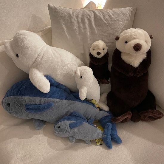 무릎인형★해양동물(벨루가/참치/해달) 