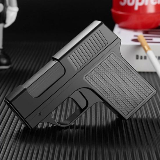 특이한 권총 충전식 라이터 일체형 담배케이스 10개비