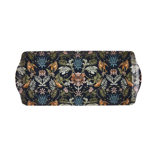 핀치 앤 플라워 멜라민 쟁반 (중)