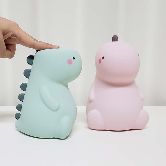 LED 무선 충전 말랑이 공룡 무드등+리모컨