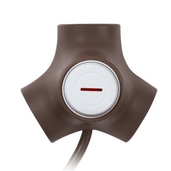 테트라포드 멀티탭 3구 스위치 익스텐디드 브라운 3m