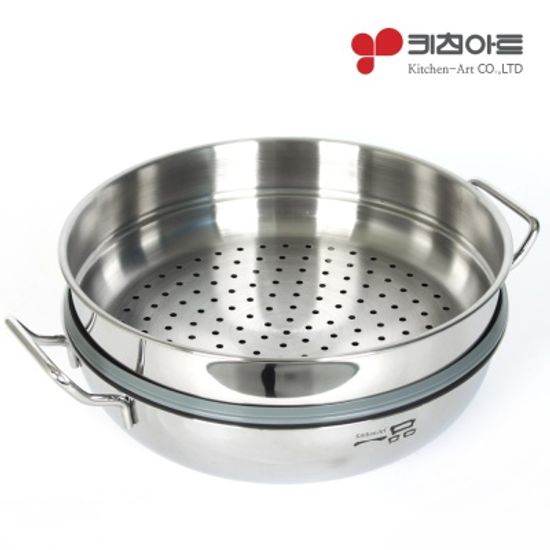 키친아트 일품 2단 찜냄비 30cm