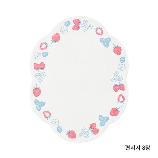 Letter Set Letterpress Die-cut - Strawberry