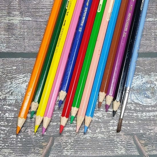 파버카스텔 수채색연필 라운드 틴 12색+붓 115912