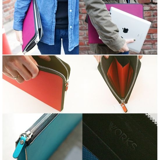 웍스 태블릿PC 수납 팝 홀더-라지(터쿼이즈) WBH-1065