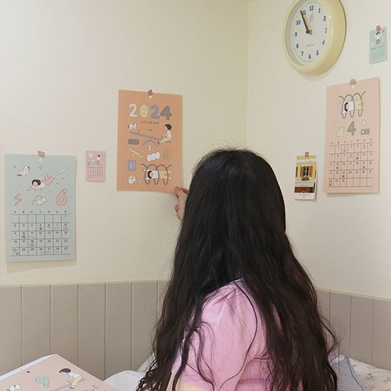 2024 일상 벽걸이 달력 - 하고 싶은 대로 (A4)