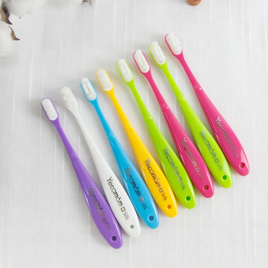 예꼬맘 유아 어린이 실크 칫솔 초미세모 칫솔 x 9개