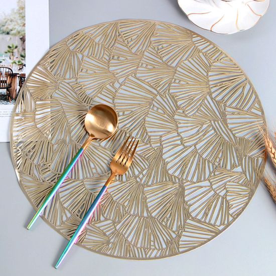 [쿠킹홈]테이블데코 원형 식탁매트 2p세트(골드)