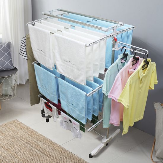 루미에 특대형 7단 접이식 빨래 건조대 더블 이불봉형