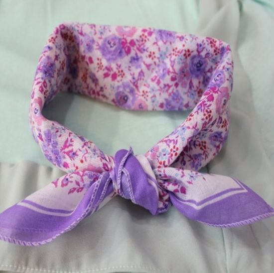 보라꽃 (손수건 스카프)