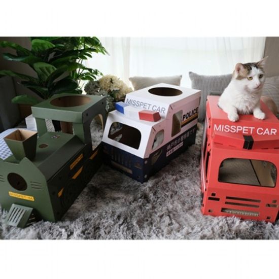 [봉봉펫닷컴] 고양이 스크래쳐 버스 박스