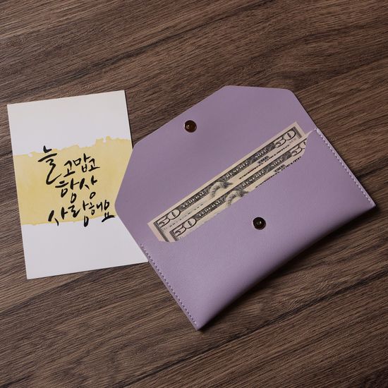 [무료각인]오브리즈 공방가죽 다용도 용돈봉투 지갑