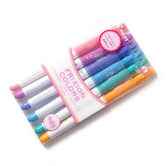 파일롯 프릭션컬러 지워지는마커-6컬러세트(파스텔)