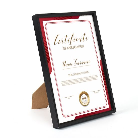 모던라인 입체 상장액자(A4) (블랙)인허가 수료증액자