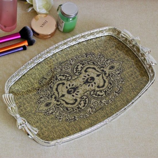 (ksmw012)보너트 직타운쟁반(대)실버