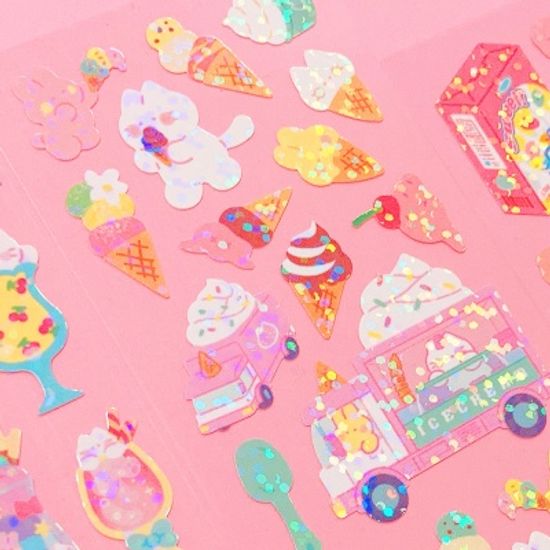 트윙클 Ice cream Truck 칼선 스티커
