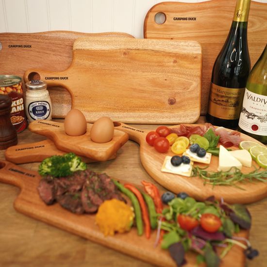 [캠핑덕] 마호가니 우드 도마 플레이팅-에그 미니