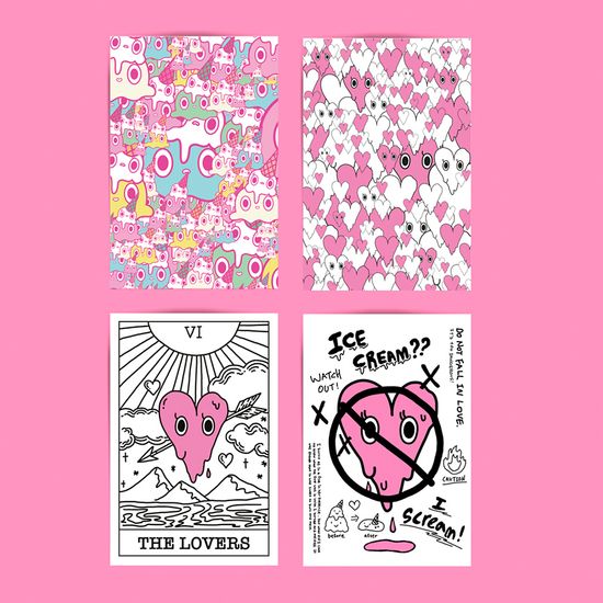 Melting heart 일러스트 엽서