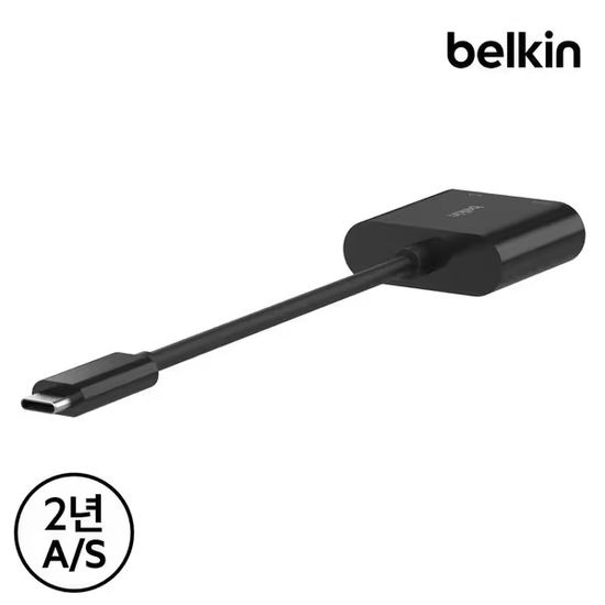 벨킨 C타입 이더넷 100W 충전 어댑터 젠더 INC019bt