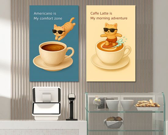 카페 고양이 인테리어 그림 거실 액자 팝아트 선물
