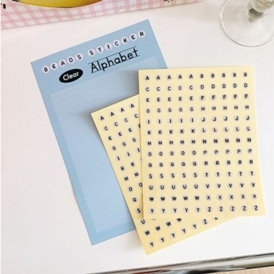 Beads Sticker 비즈스티커 - 알파벳(투명)