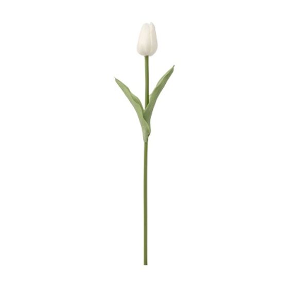 피어나 한송이 튤립 조화(화이트)