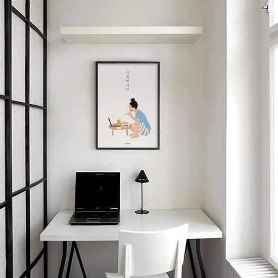 치유의 시간 치맥 M 디자인 포스터 치킨 맥주