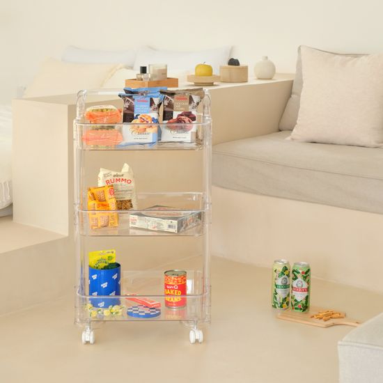 루센트 3단 투명 트롤리 2colors