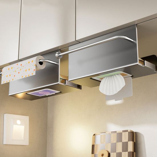 주방 키친타올 걸이 물티슈 케이스 수납장 틈새 선반