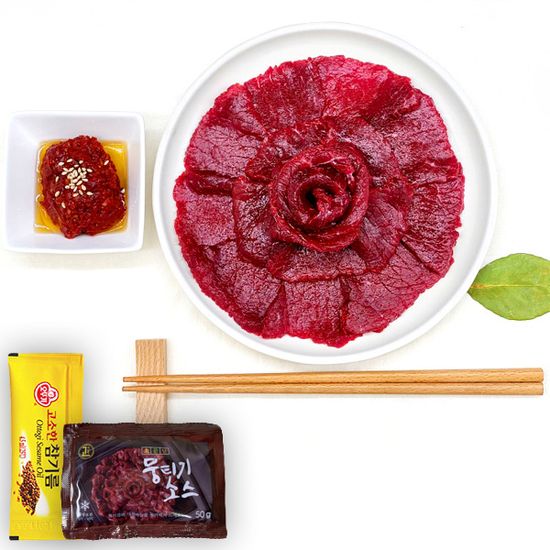 [음담] 한우 당일도축 육사시미 600g 2팩