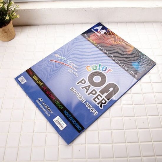칼라 다용도 사무용지 25매 A4 남색 컬러복사지