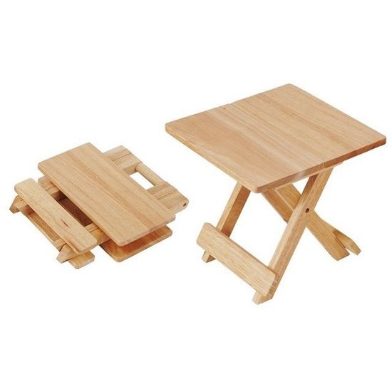 나무 접이식 사각 테이블 약24x24x23.5cm(WAB98AA)
