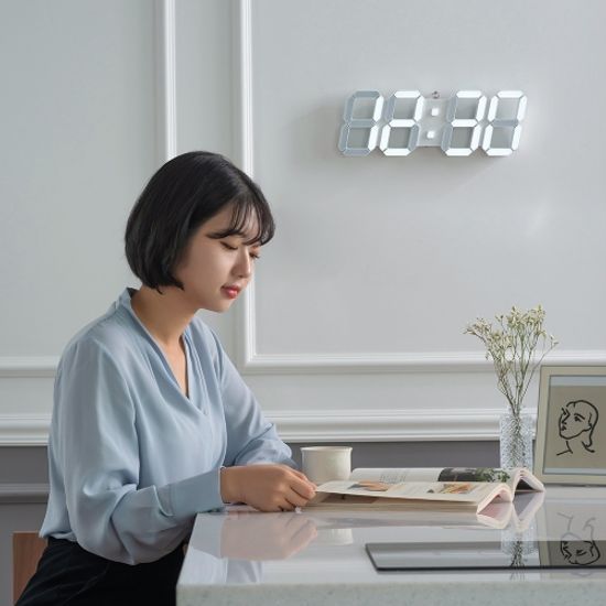 플라이토 무선 3D LED 벽시계 38cm + 충전건전지3개