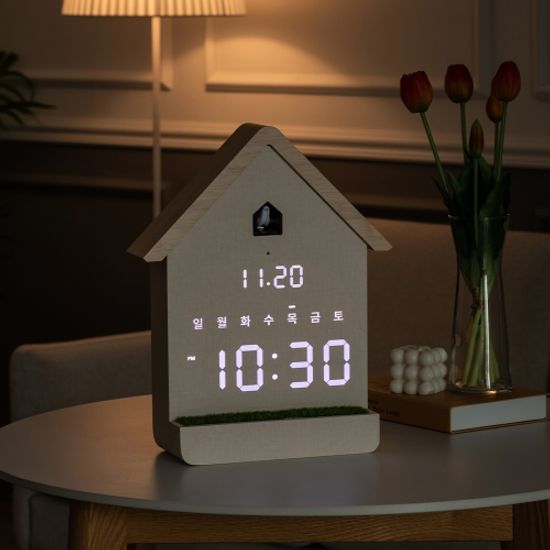 플라이토 와이파이 뻐꾸기 인테리어 LED 벽시계